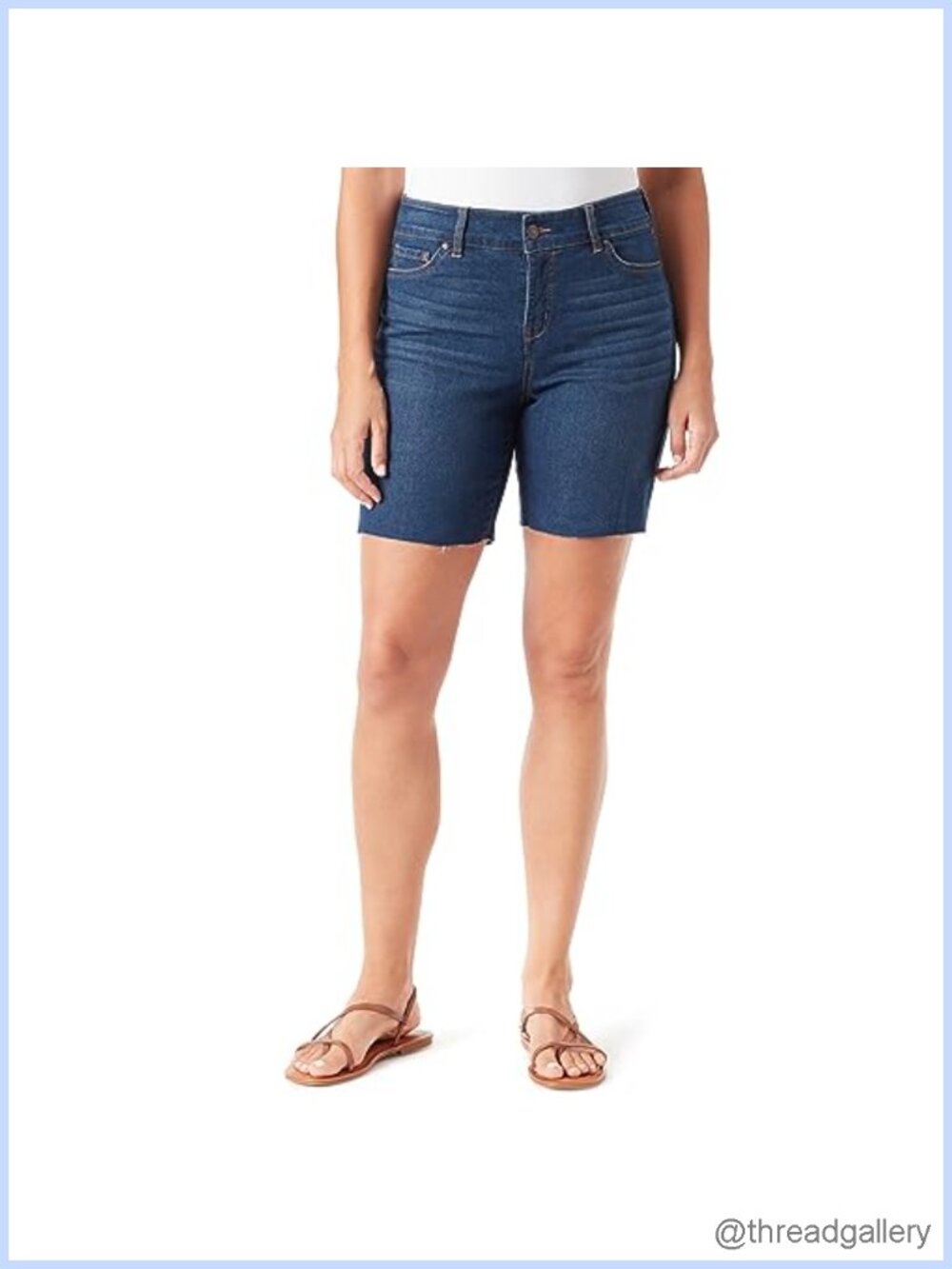 Boho Slim Stretch Denim Mini Short Mid Rise 5 Pocket